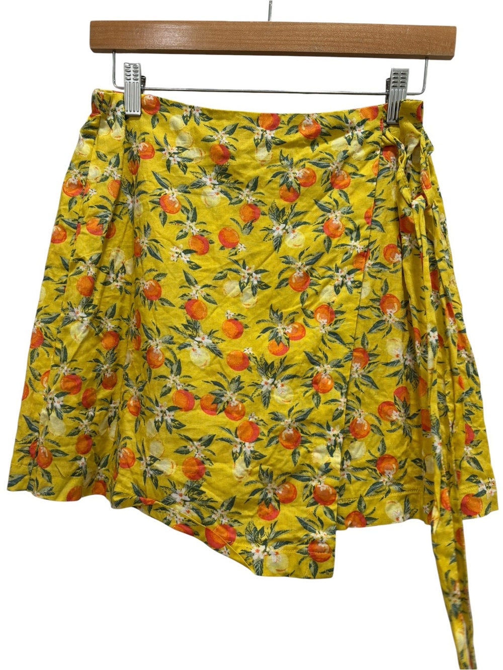 wild fable Yellow & Orange Citrus Wrap Skirt